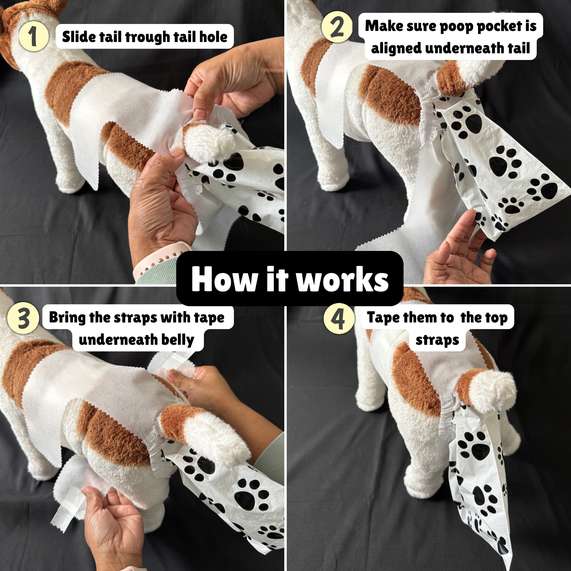 Poop Catcher™ – Disposable Dog Diapers with Poop Pocket