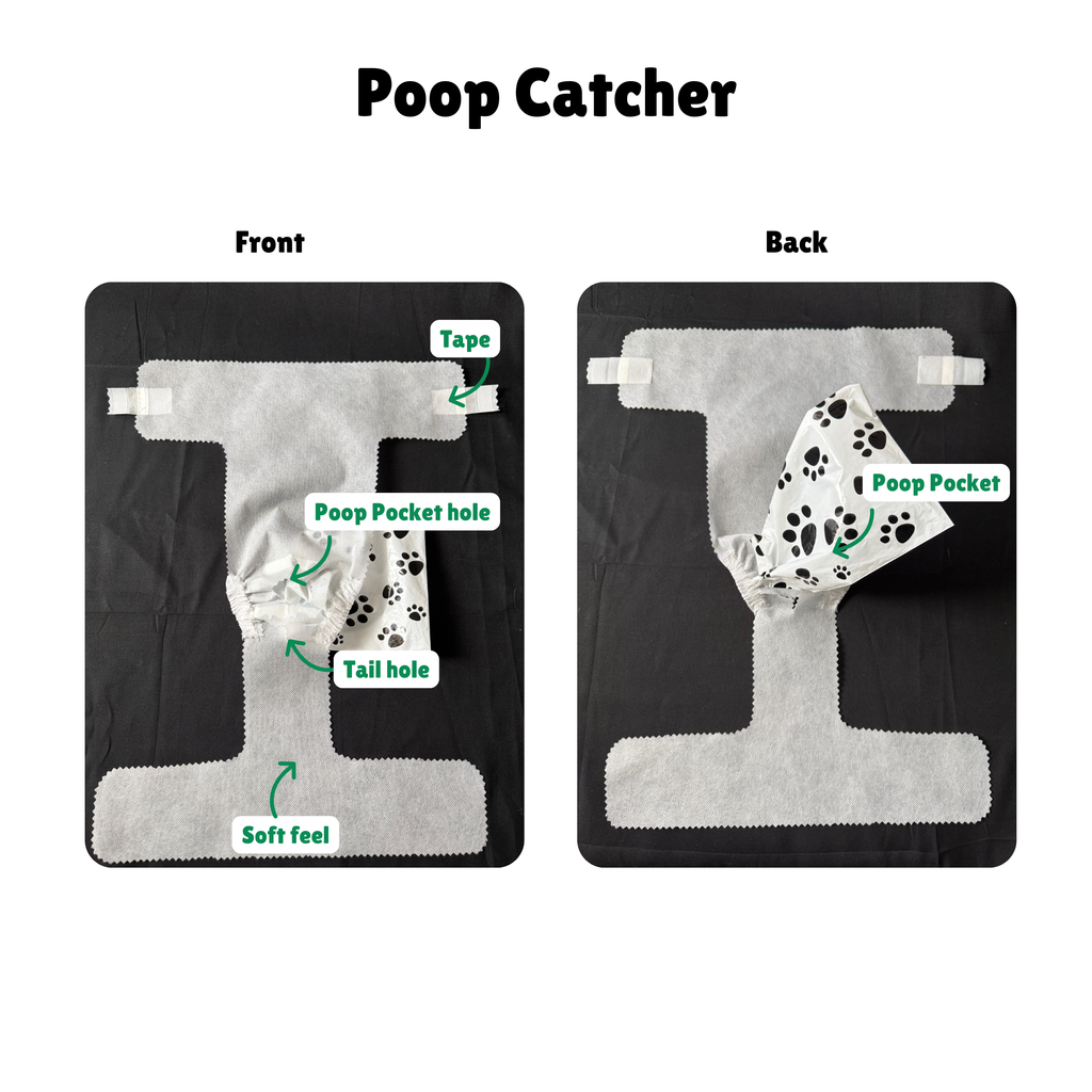 Poop Catcher™ – Disposable Dog Diapers with Poop Pocket