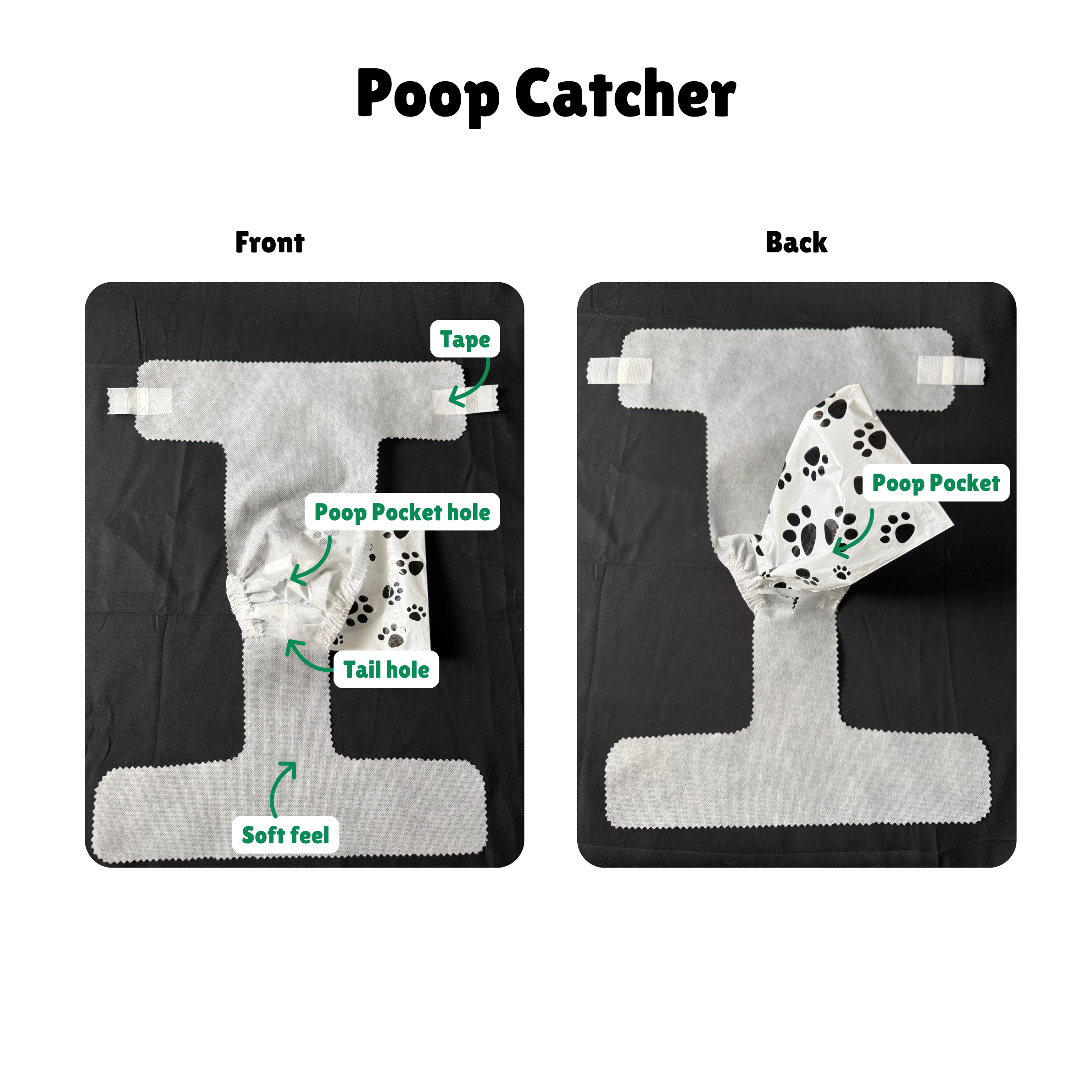 Poop Catcher™ – Disposable Dog Diapers with Poop Pocket