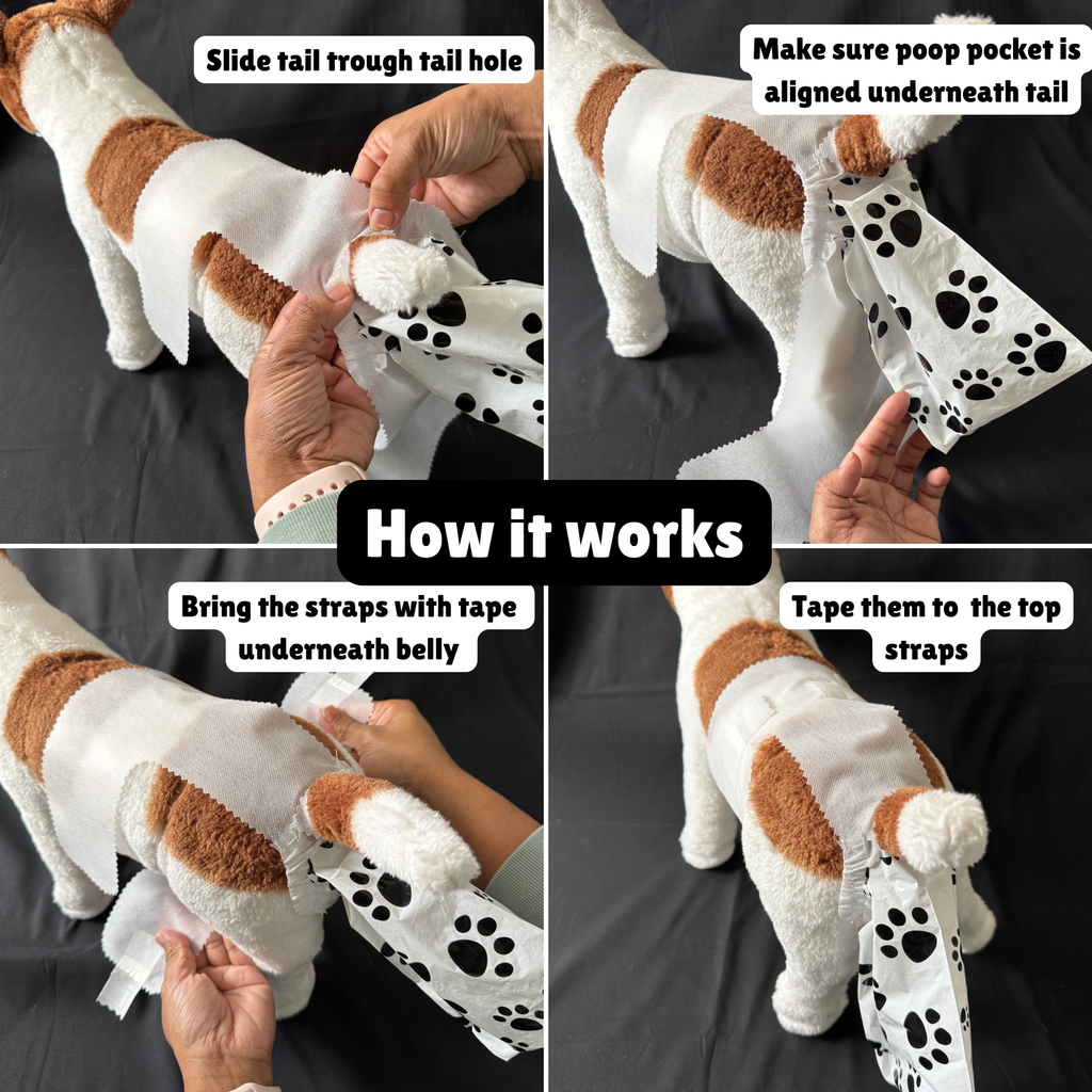 Poop Catcher™ – Disposable Dog Diapers with Poop Pocket